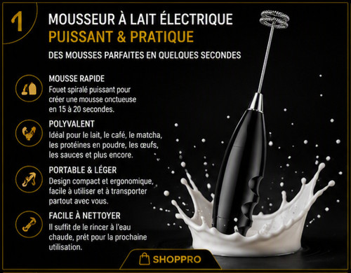Mousseur lait électrique - mousseur,