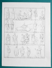 AMERICA NATIVES Mexico Virginia Indians Samoyede Eskimos - 1828 Antique Print