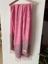 Grande écharpe ton rose