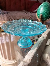 coupe à fruits en verre Bleu