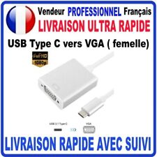 CÂBLE ADAPTATEUR USB TYPE-C VERS VGA POUR CONNECTER ECRAN / PROJECTEUR