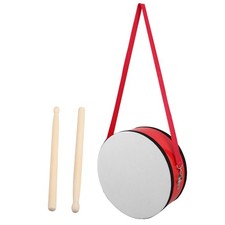  1 ensemble de caisse claire de marche rouge pour enfants : tambour de 25,4 cm