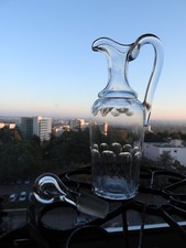 ANTIQUE OIL DECANTER EAGLE OILER BOTTLE BURETTE BACCARAT CRYSTAL