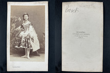 Disderi, Paris, Maria Baratte dancer, vintage opera cdv albumen print. Maria B