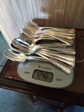 24 Piece Dinnerware Cutlery Violin Sleeves Silver Metal