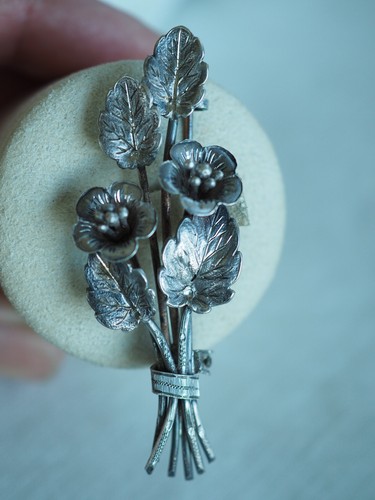 Broche ancienne argent massif - argent,