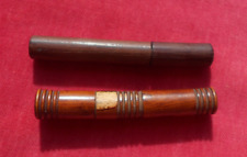 Two Antique Wooden Needle Holders!