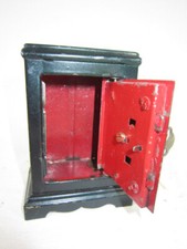 Antique 60s metal toy piggy bank safe