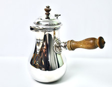 Antique Emelie Puiforcat French Silver Plate Chocolate Pot - Excellent Condition