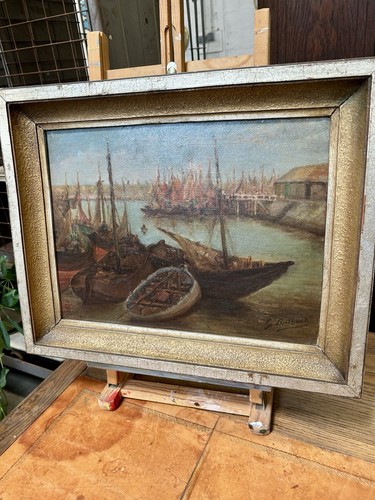 Tableau huile sur toile - toile, marine