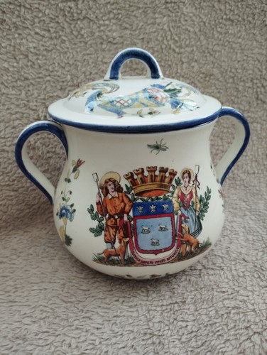 Bonbonniere faience gien decor - bonbonniere,