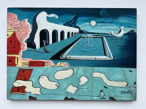 Tableau huile sur toile - sur,