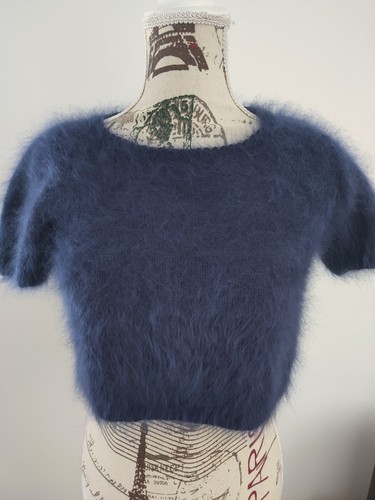 Sweater angora court crop