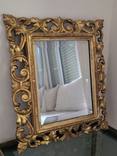 Miroir ancien bois massif - bois,
