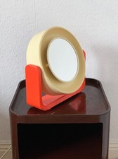 ALLIBERT Backlit Double-Sided Make Up Mirror mod W93 Orange Plastic Space Age 70