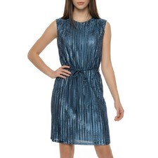 Robe bleu métallisé vintage