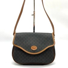 LONGCHAMP Monogram Shoulder Bag PVC×Laether Made in France