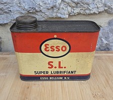 Ancien bidon 1L ESSO SL Super Lubrifiant  - Huile déco garage industriel