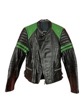 Moto Cuir 70s 80s vintage rare leather racing jacket streetwear men's size M