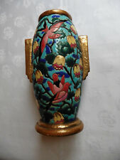 LONGWY :BEAU VASE ANCIEN/DECOR