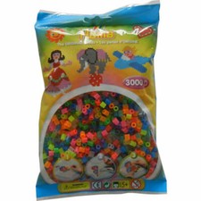 Hama Perles à repasser midi sac 3.000 pièces Trsp. néon