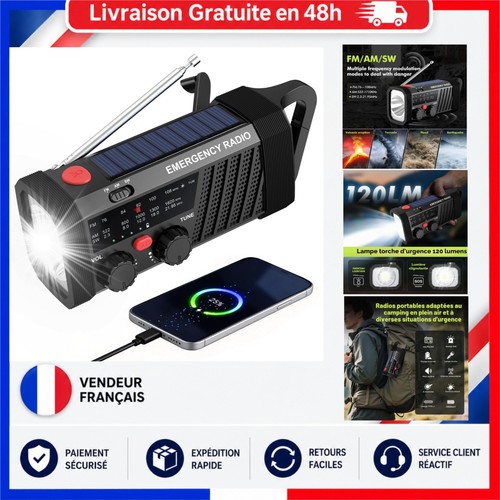 Radio solaire manivelle dynamo - solaire,