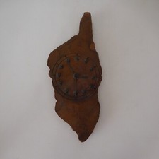 N9364 Corsican Wood Handmade Quartz Electric Needle Clock France