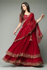 Fête Lehenga Choli Indien Designer Bollywood Lehnga Mariage Ethnique Nuptial