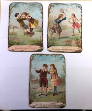 3 Anciennes et Grandes chromos Cacao Van Houten Art Nouveau Chromolithographie