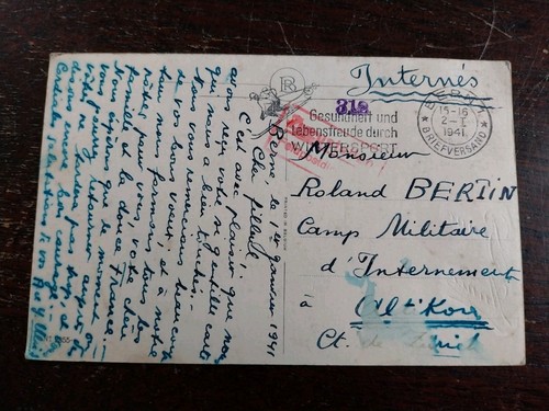 Ww2 carte prisonnier 1941 - carte,