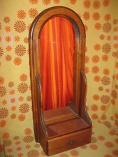Vintage Ancien MIROIR MEUBLE A TIROIR A POSER OU MURAL en BOIS Psyché Retro