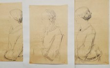 3 dessins Ecole française 19è