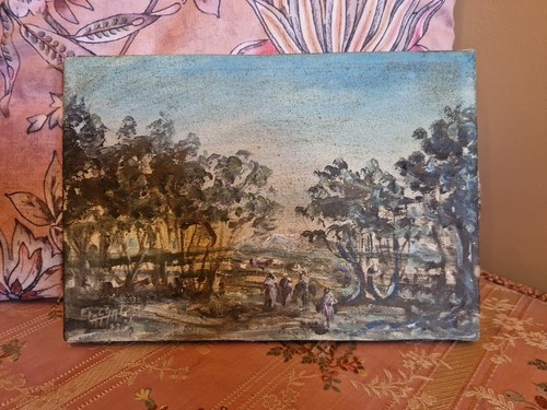 Peinture ancienne huile sur - huile,