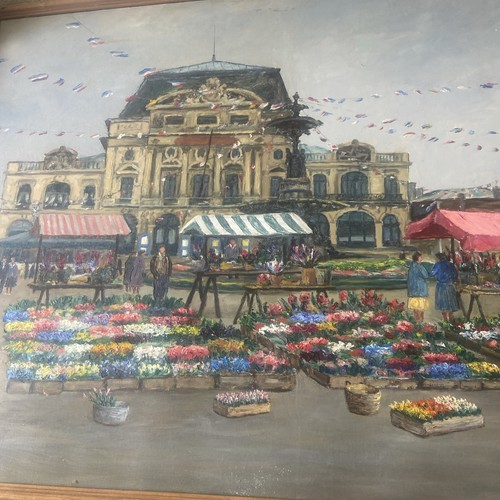 Huile sur toile marche aux - toile,