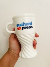 ? Suchard Express Large Opaline Glass Advertising Mug 1970s