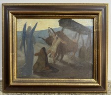 Ancienne Huile sur panneau 