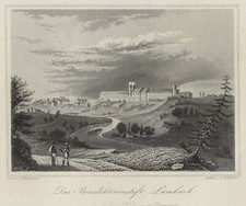 Lambach Monastère Original Table en Acier Huber 1842