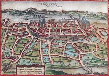 Reproduction plan ancien - Tours vers 1572