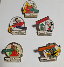 5 Pin's Euro Disney Emaillé