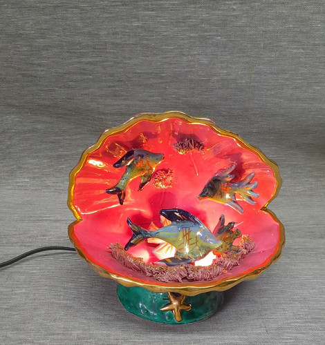 Lampe coquillage poisson - lampe,