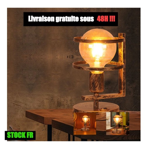 Lampe table rétro métal - lampe, de