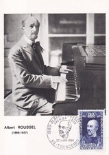 Postcard 1st day stamp 1969 ALBERT ROUSSEL composer TOURCOING