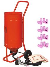 SABLEUSE AÉROGOMMEUSE MOBILE SUR ROULETTES 56,70L 90lb 41kg