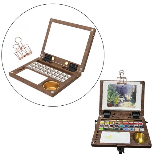 Palette aquarelle bois - d'aquarelle,