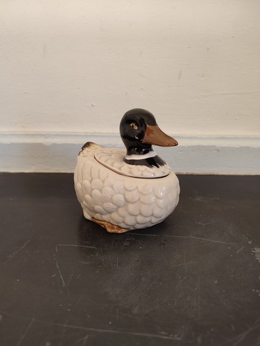 Moutardier faience canard - moutardier,