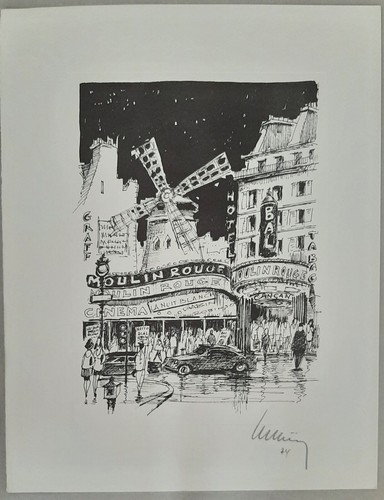 Paris moulin rouge après - rouge,