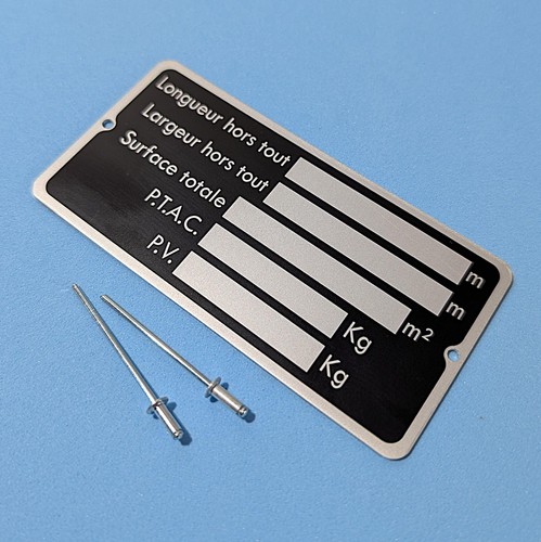 Plaque tare aluminium - tare,