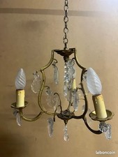Lustre bronze à pampilles