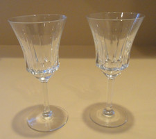2-Vintage Val St Lambert Belgium Crystal Iced Tea Glasses POITERS 6 7/8"