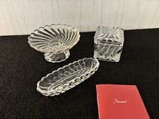 Ensemble toilette modèle bambou en cristal de Baccarat (prix des 3)